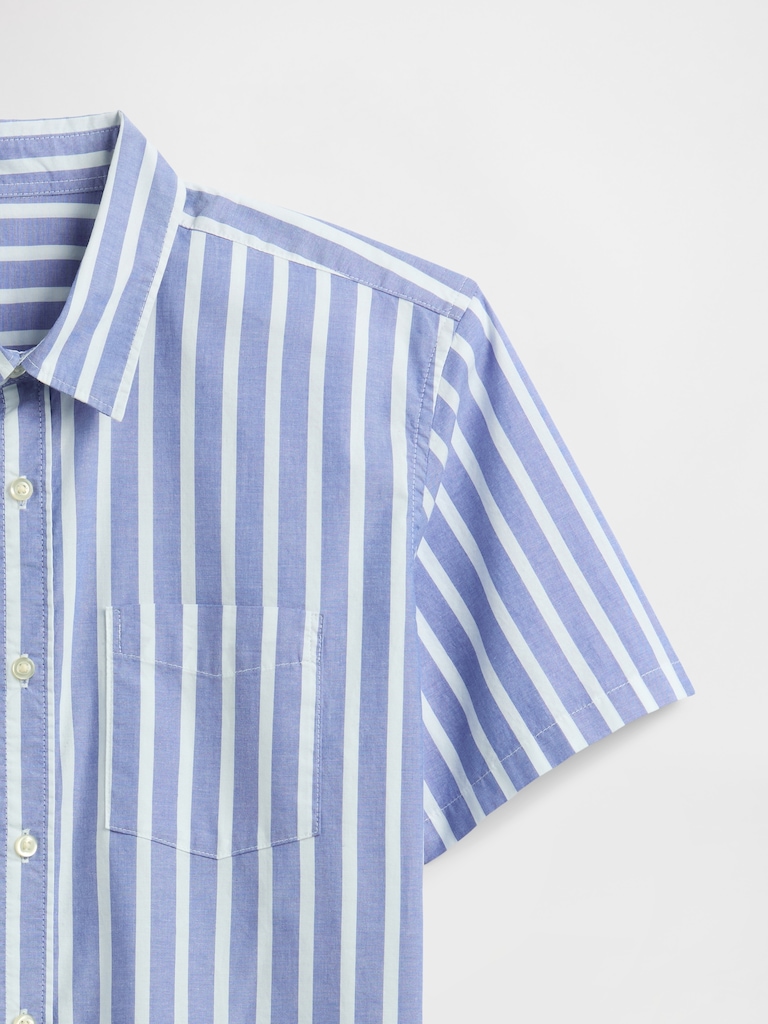 Stretch Poplin Shirt in Standard Fit