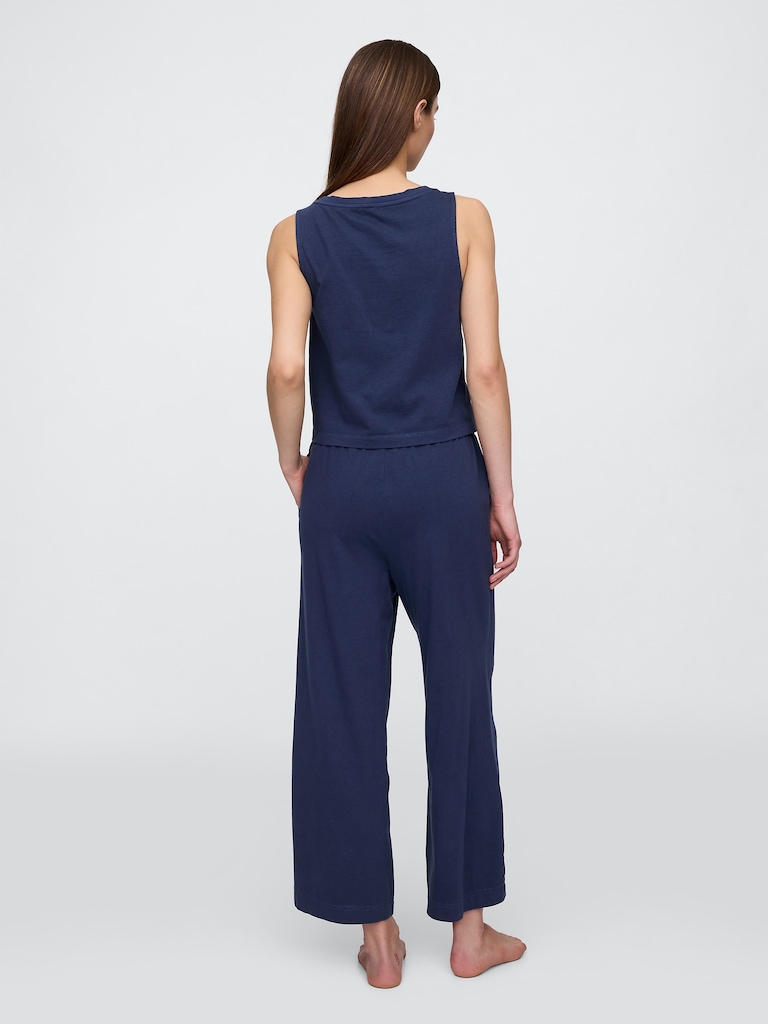Wide-Leg Crop PJ Pants