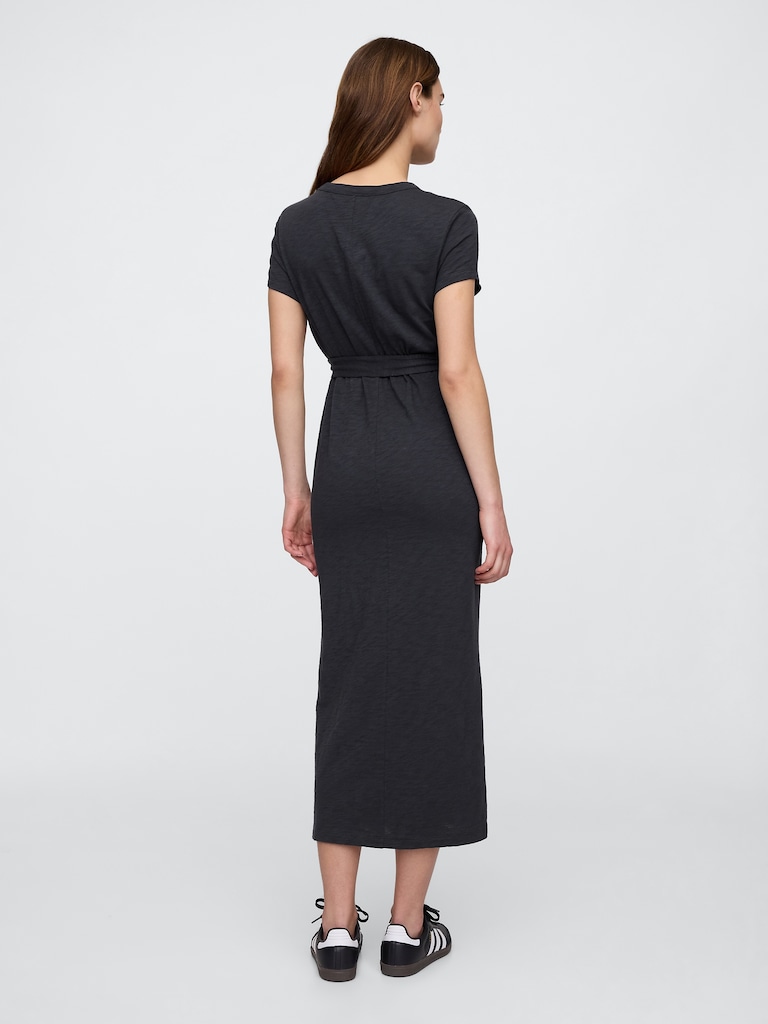Belted T-Shirt Midi Dress