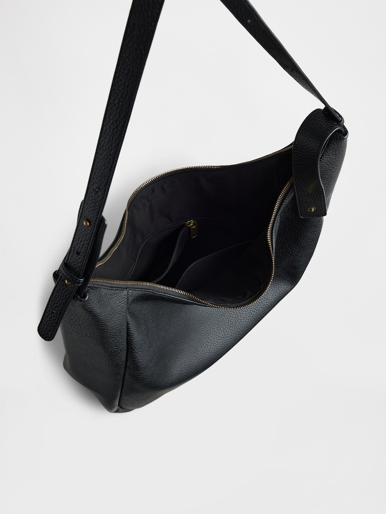 Vegan Pebble Leather Slouchy Bag