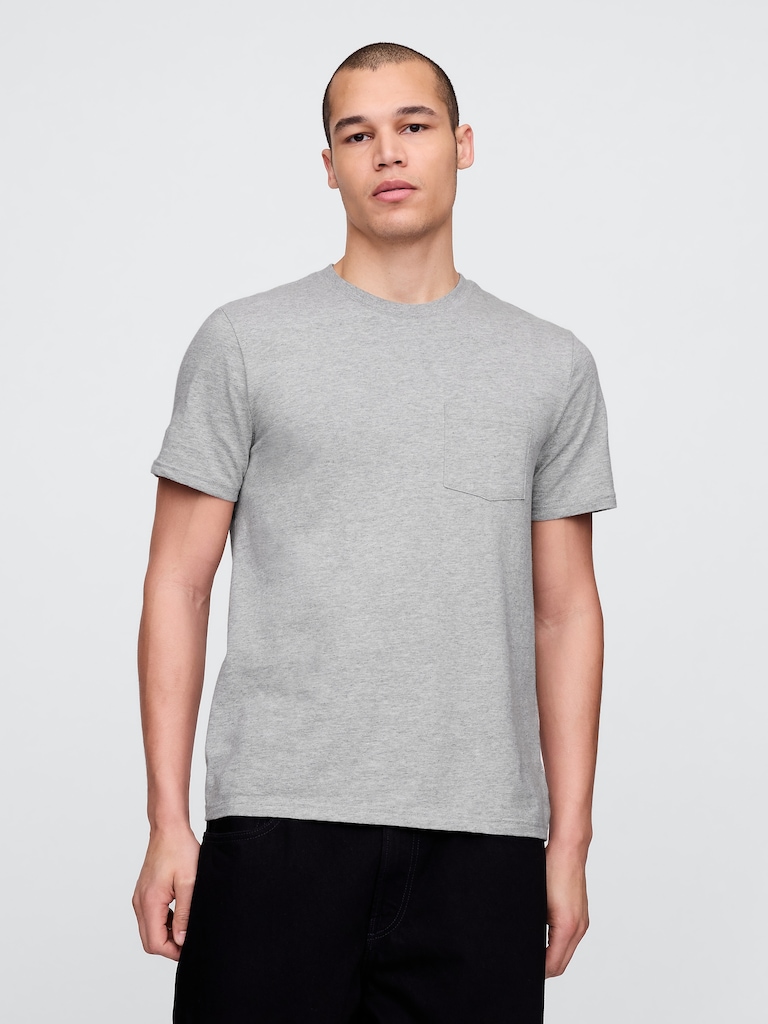 Adult Organic Cotton Pocket T-Shirt