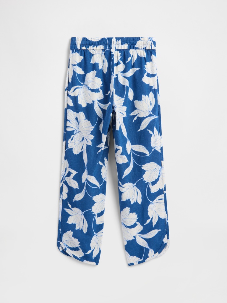 Kids Pull-On Linen-Blend Pants