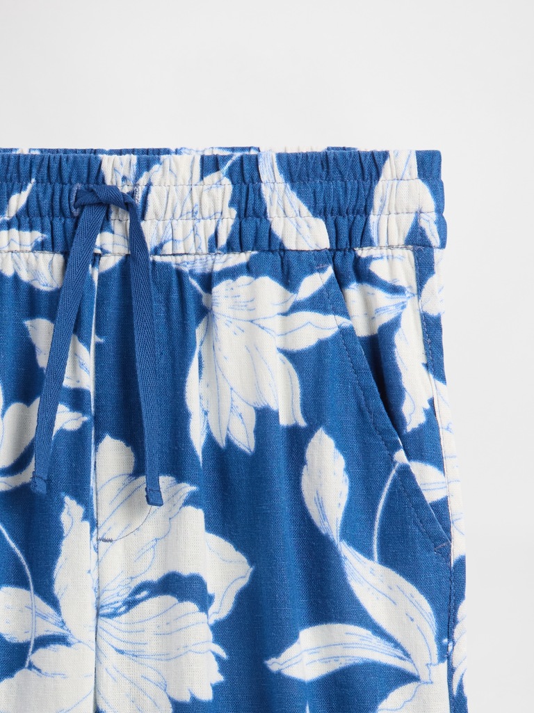 Kids Pull-On Linen-Blend Pants