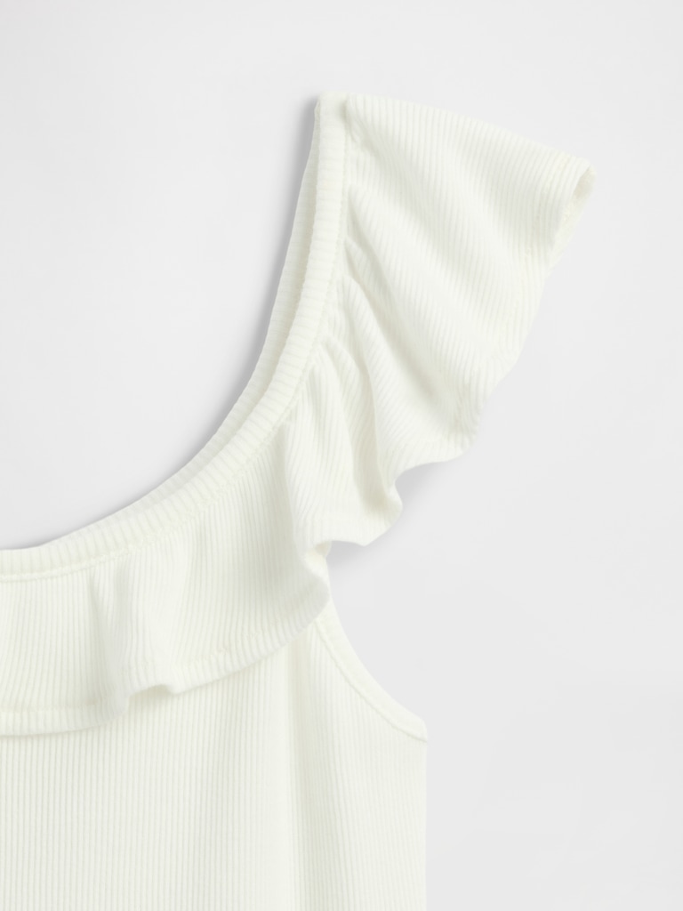 Kids Ribbed Ruffle Tank Top