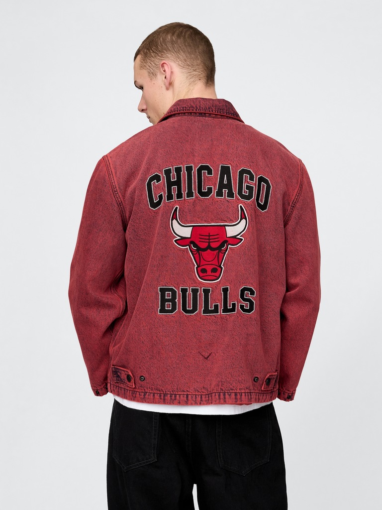 NBA Chicago Bulls  Logo Denim Coaches Jacket