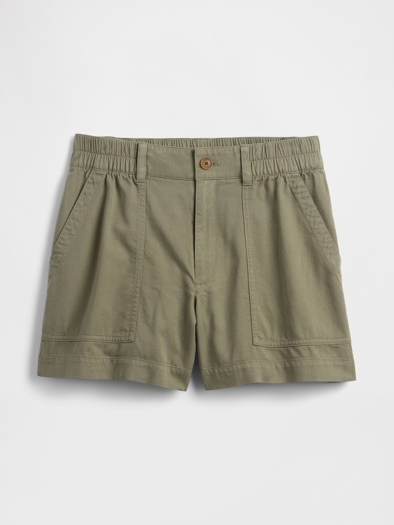 High Rise 4" Khaki Girlfriend Shorts