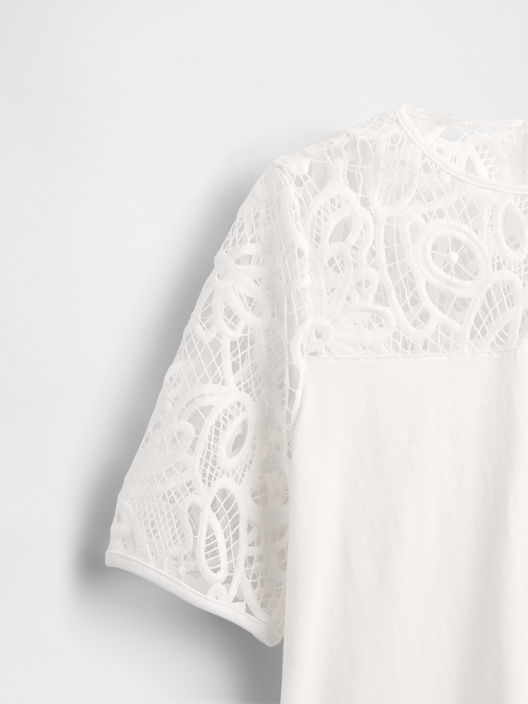 Organic Cotton VintageSoft Heavyweight Lace Top