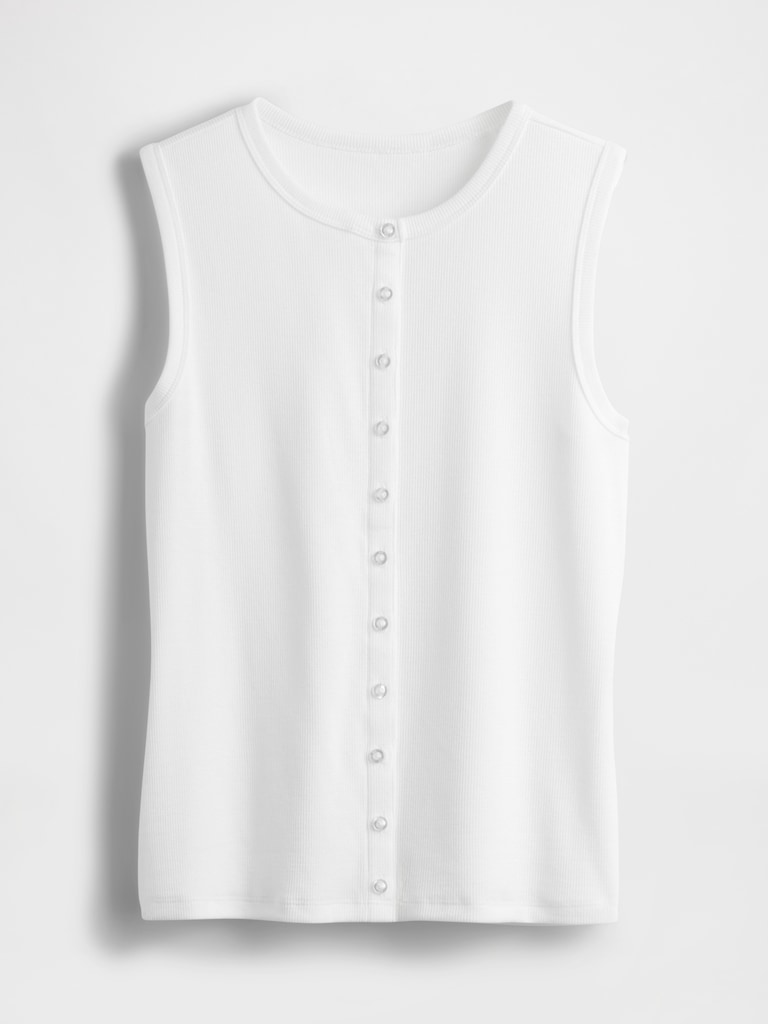 Modern Rib Cardigan Vest