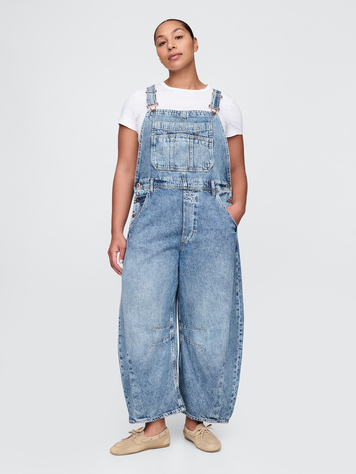 UltraSoft Denim Horseshoe Overalls
