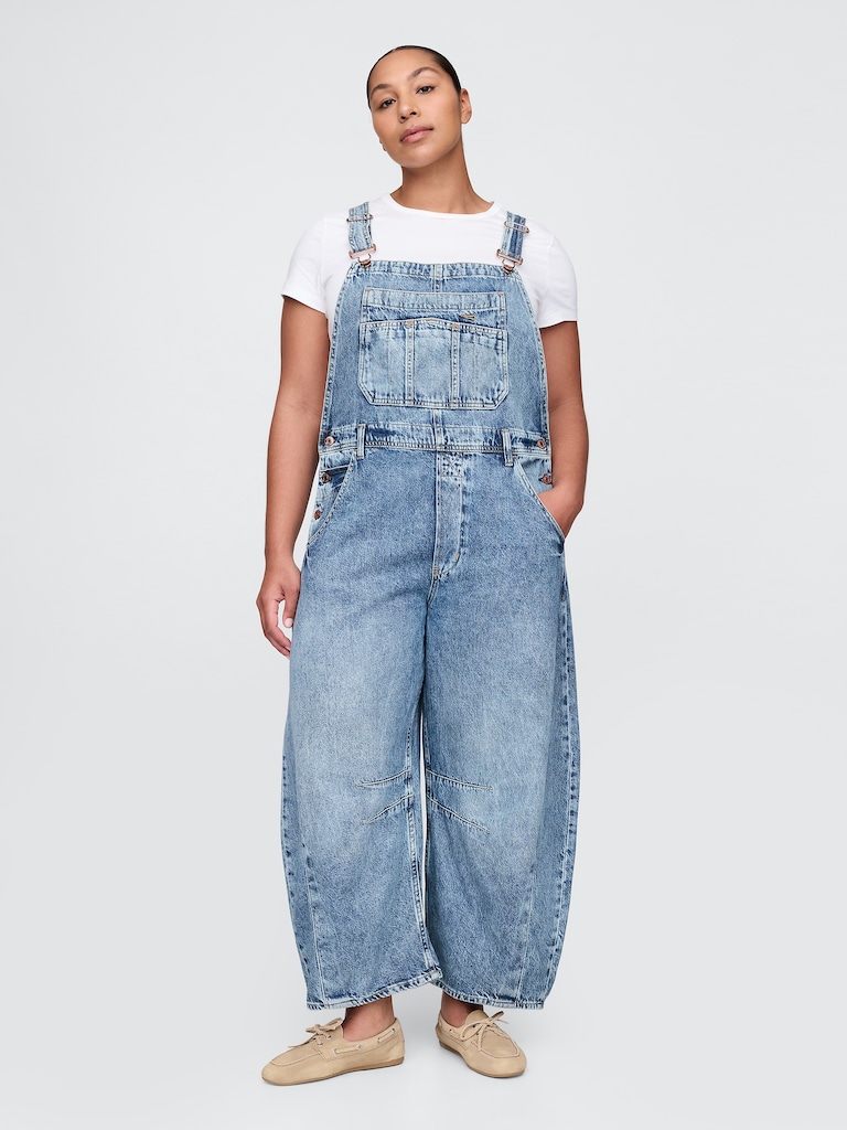 UltraSoft Denim Horseshoe Overalls