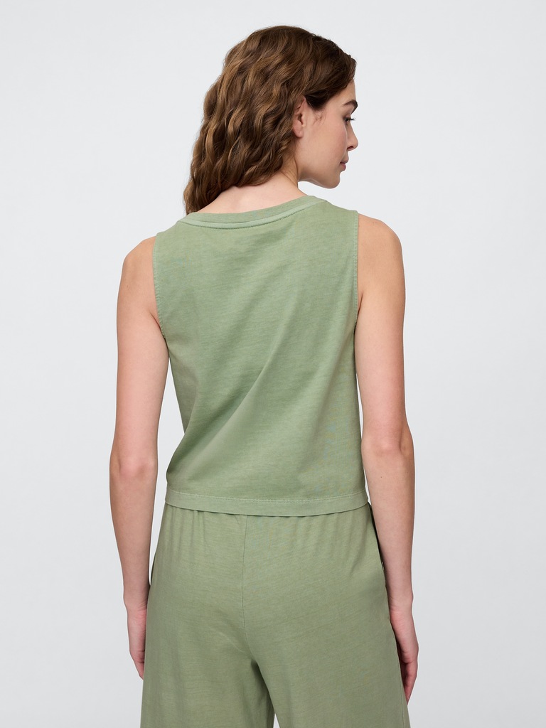 V-Neck PJ Shell Tank Top