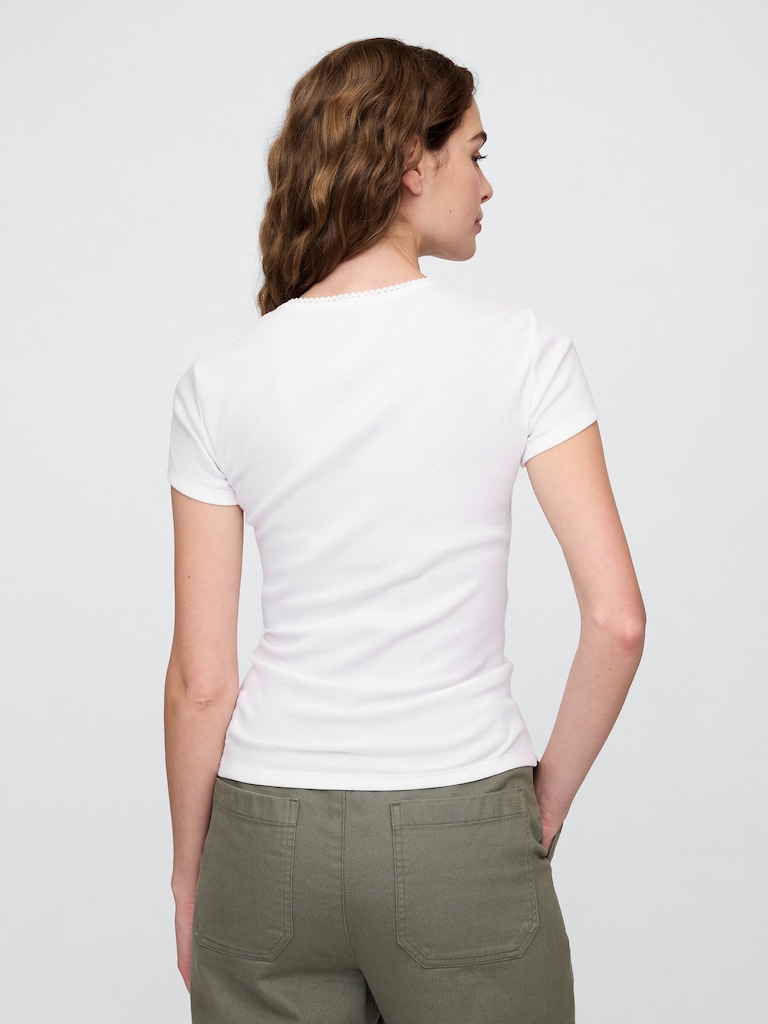 Ribbed Scoopneck Top