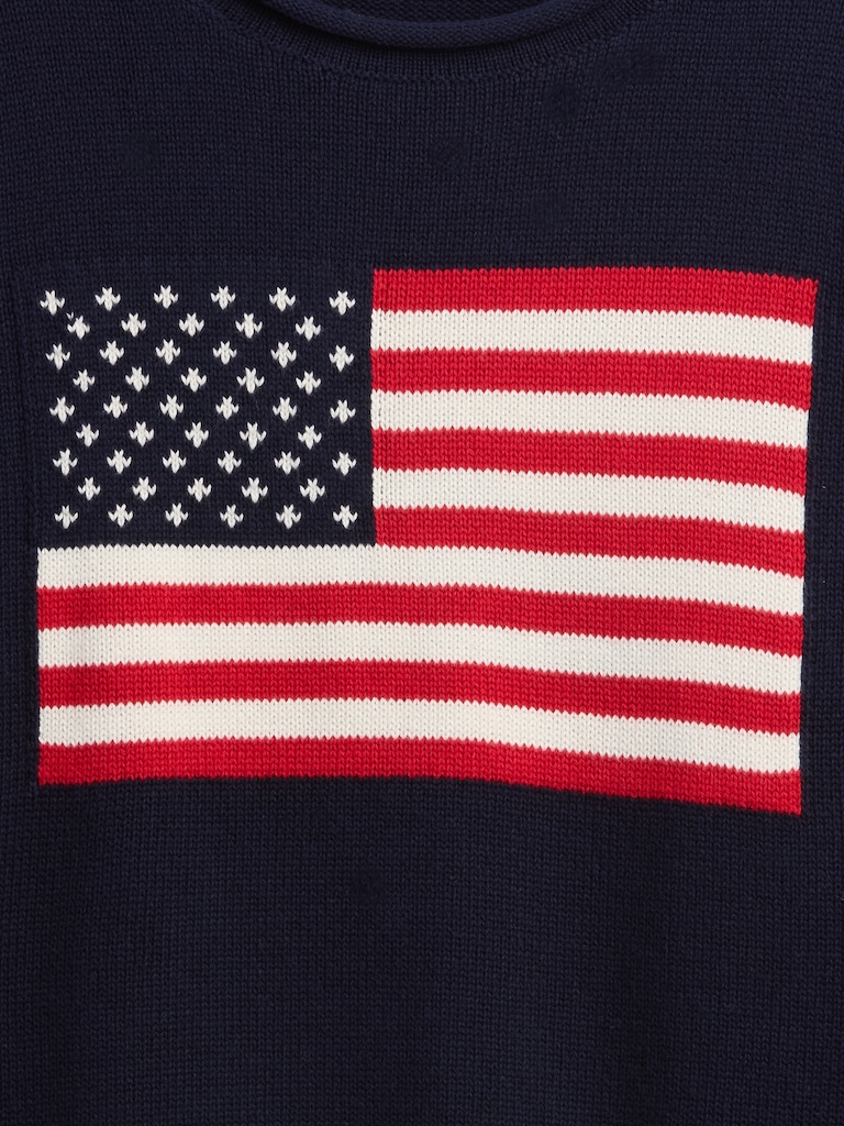 Roll Neck Americana Intarsia Sweater