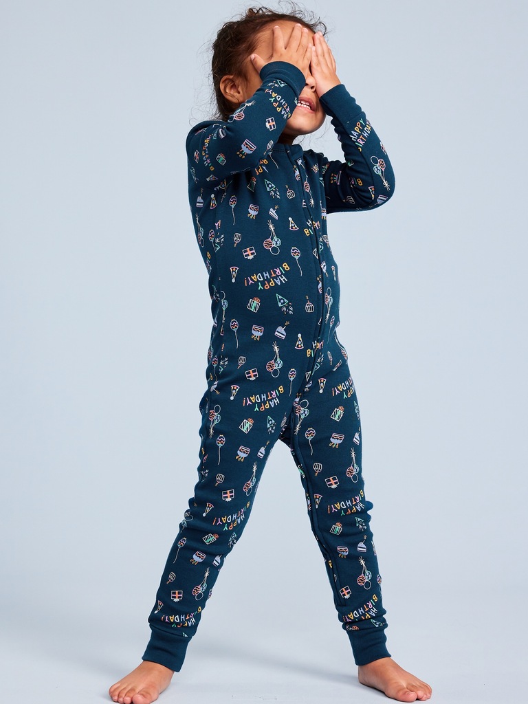 Birthday Snug-Fit 2-Way-Zip Pajama One-Piece for Toddler & Baby