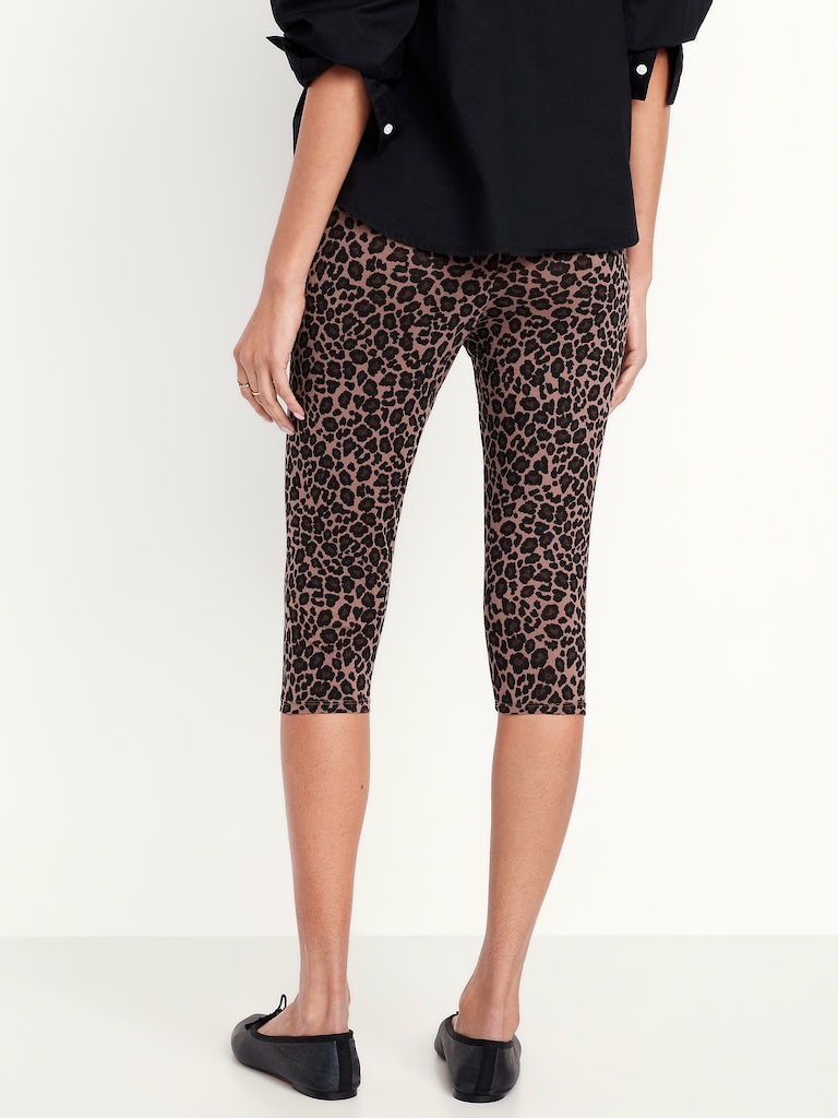 High-Waisted Fashion Layering Capri Legging