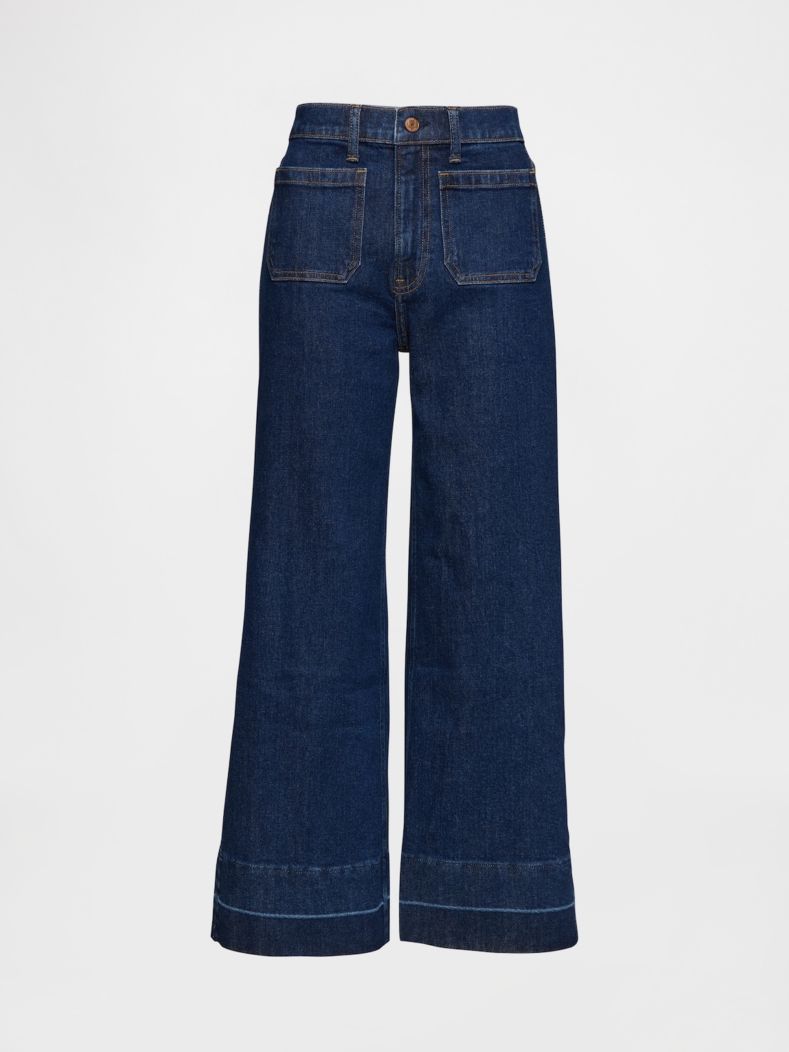 High Stride Wide-Leg Ankle Jeans