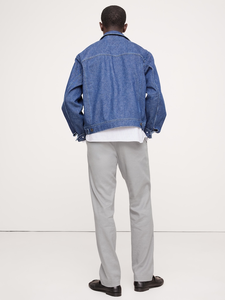 Athletic Slim Linen-Cotton Chino