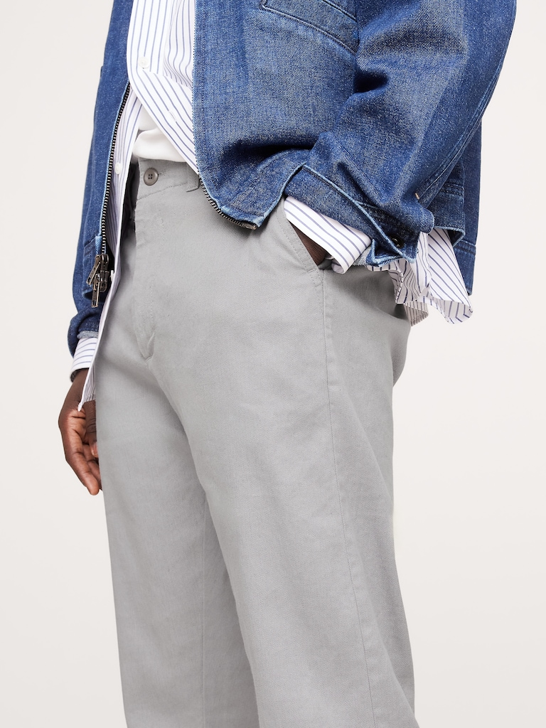 Athletic Slim Linen-Cotton Chino