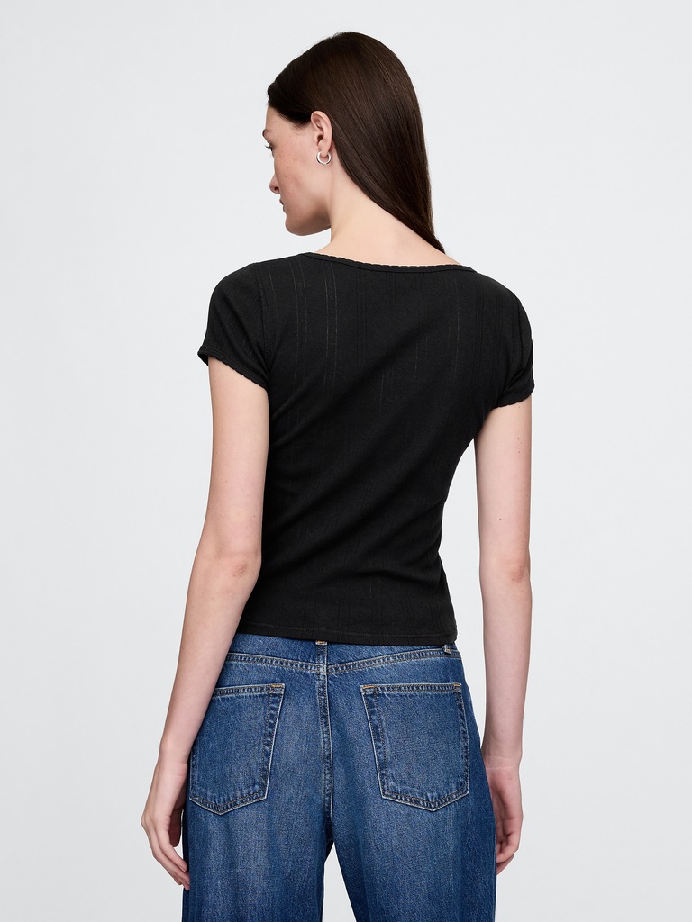 Pointelle Top