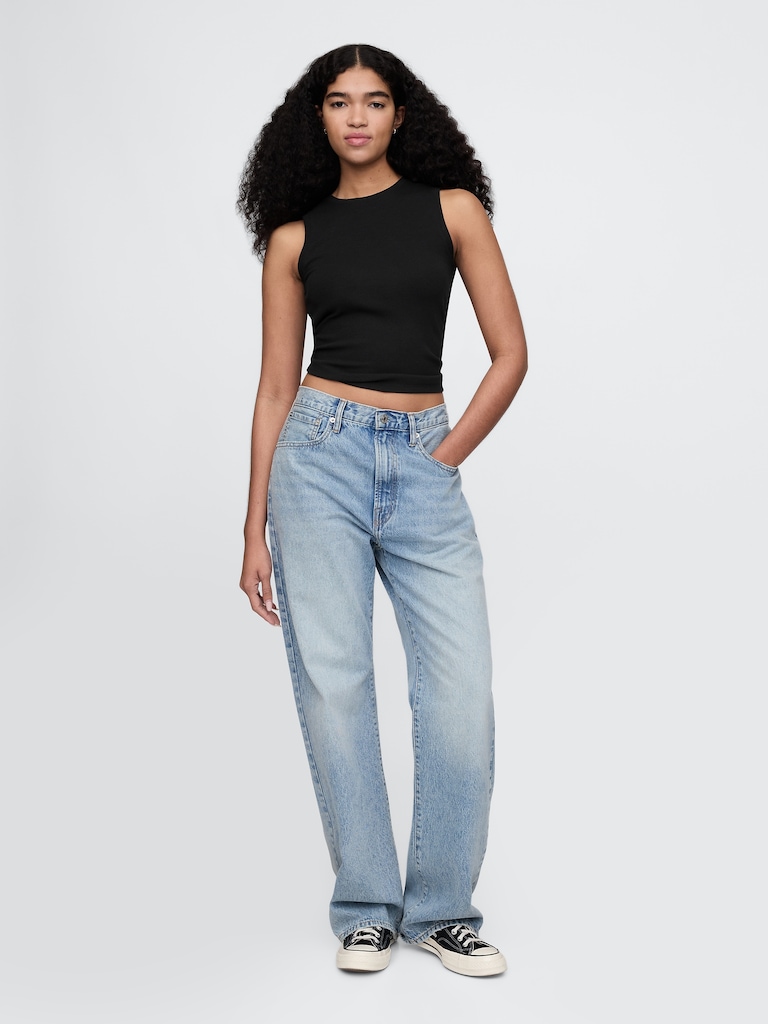 Modern Rib High-Neck Top