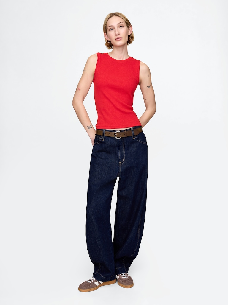 Modern Rib High-Neck Top