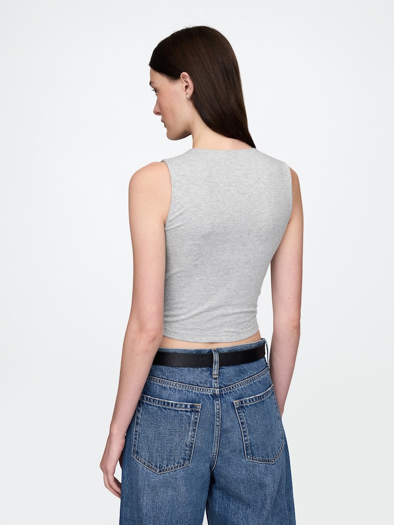 CloseKnit Jersey Crop Tank Top