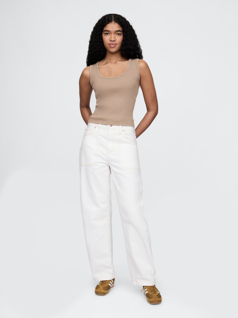 Rib Scoop Tank Top