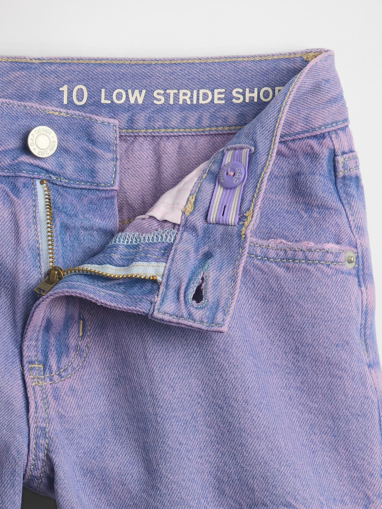 Kids Low Rise Stride Denim Shorts