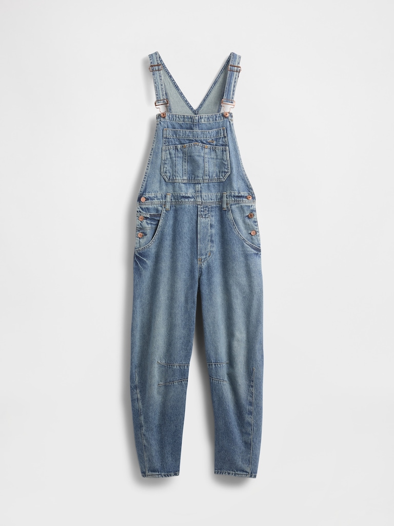 UltraSoft Denim Horseshoe Overalls