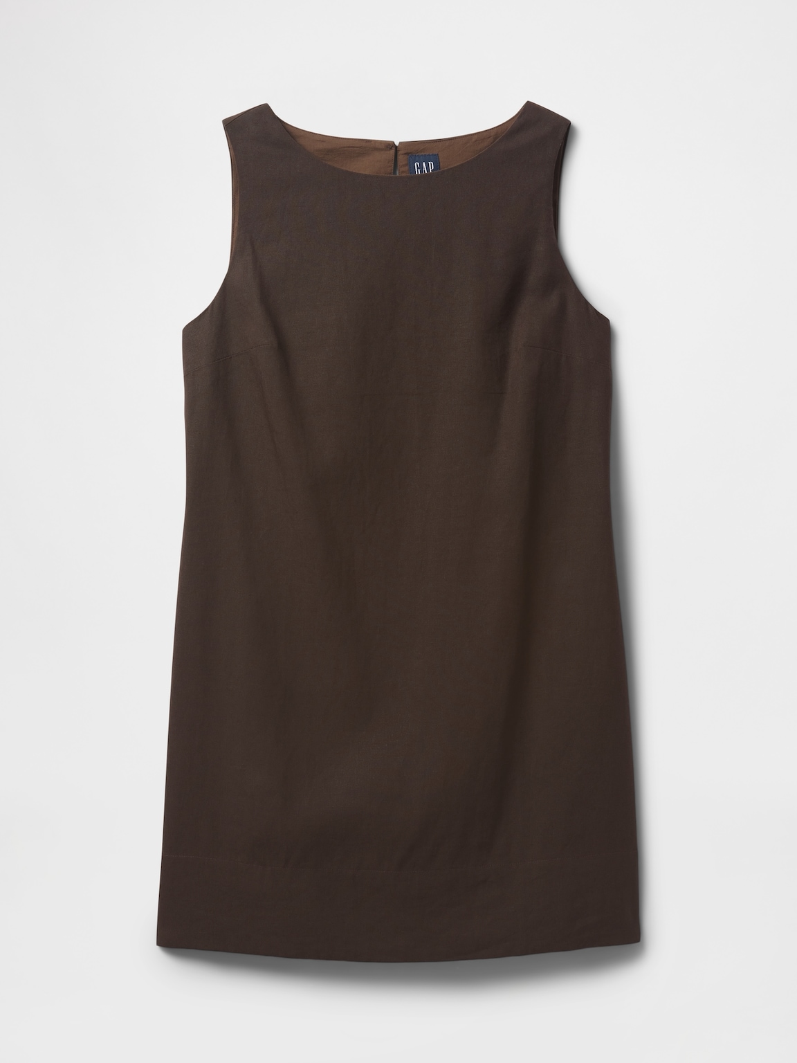 Linen-Blend Mini Shift Dress