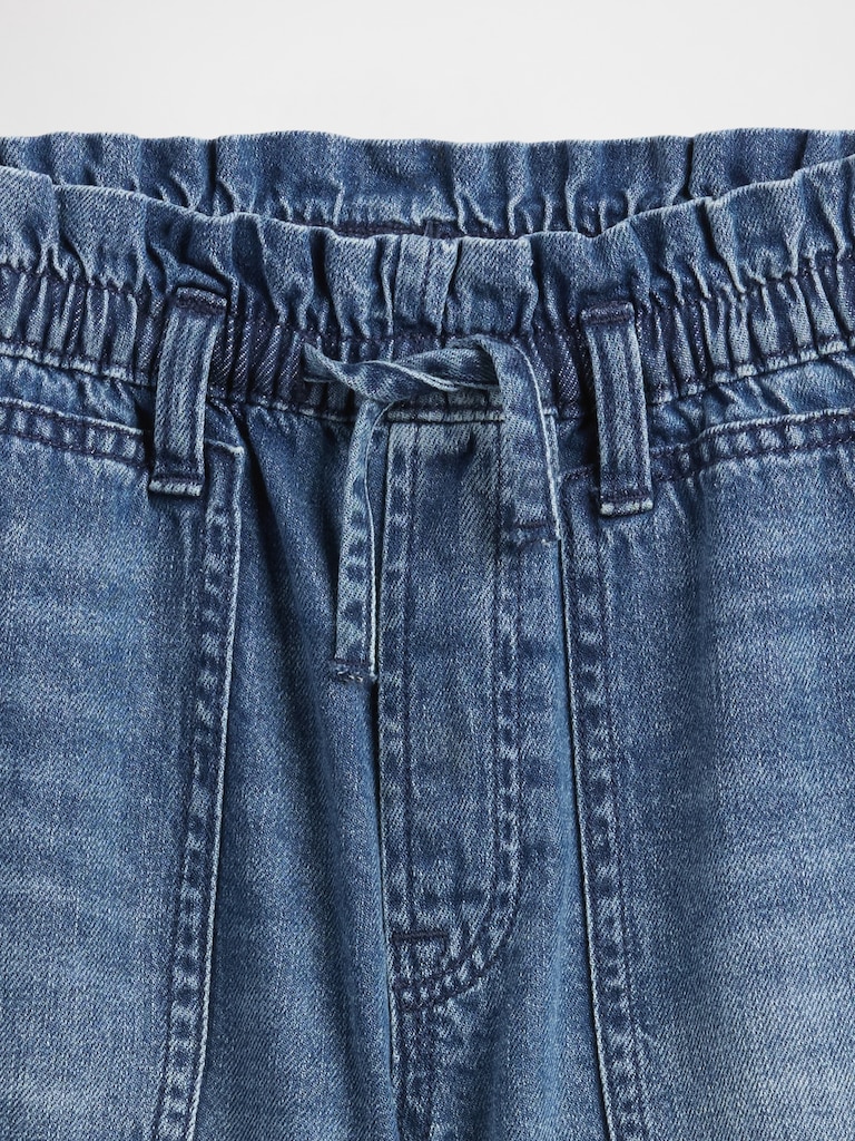 Kids High Rise Relaxed Pull-On Utility Shorts