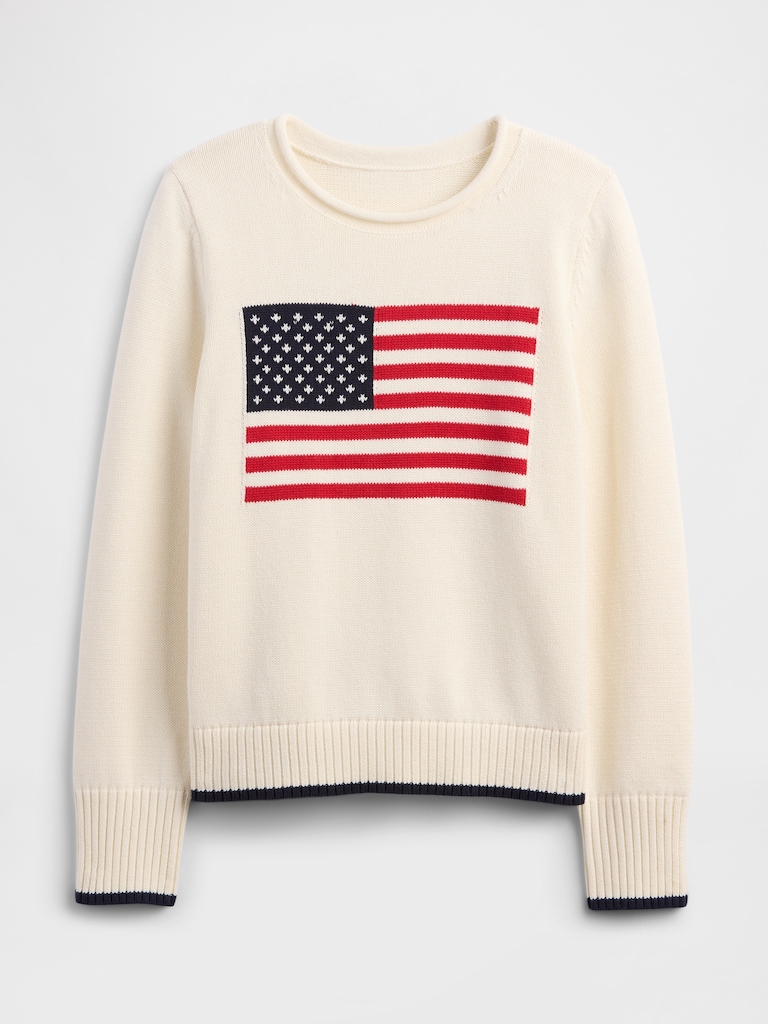 Roll Neck Americana Intarsia Sweater