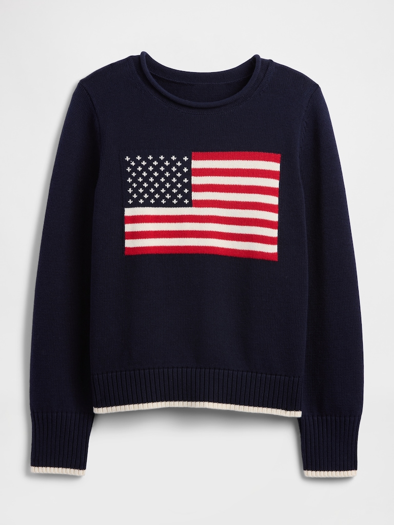 Roll Neck Americana Intarsia Sweater