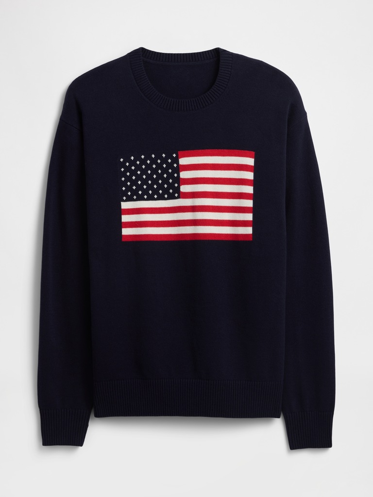 Relaxed Americana Intarsia Sweater