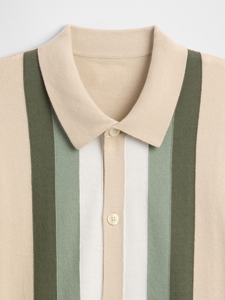 Stripe Sweater Shirt in Standard Fit