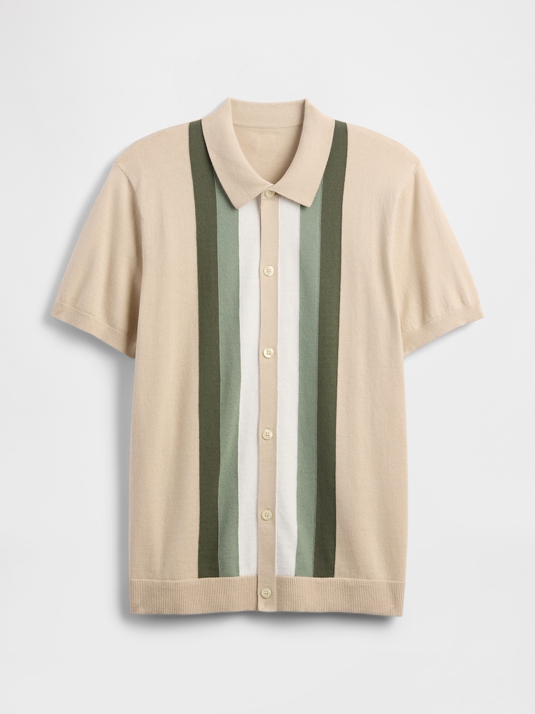 Stripe Sweater Shirt in Standard Fit
