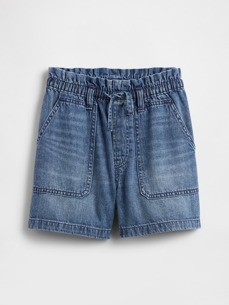 Kids High Rise Relaxed Pull-On Utility Shorts