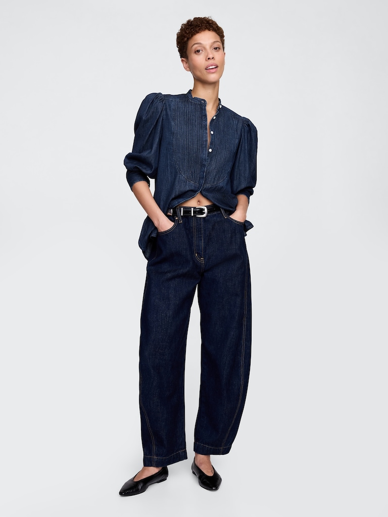 Gap × HFR Puff-Sleeve Denim Shirt by N'gai