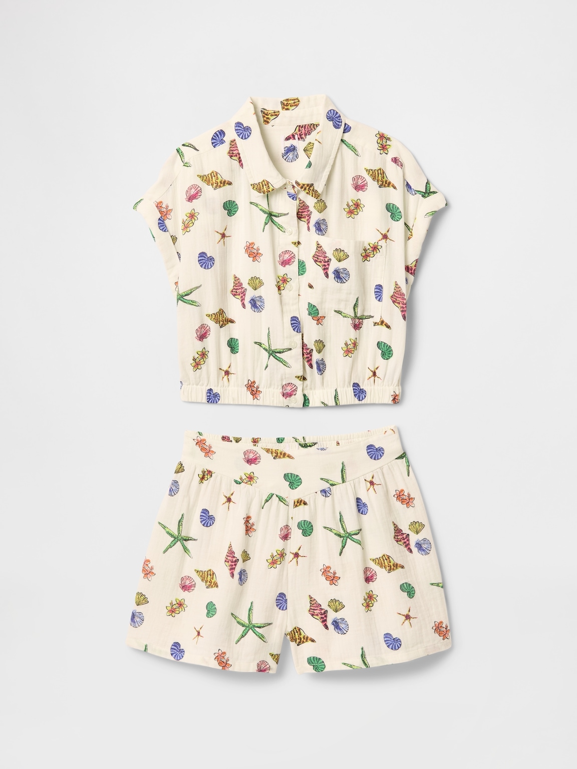 Kids Crinkle Gauze Outfit Set
