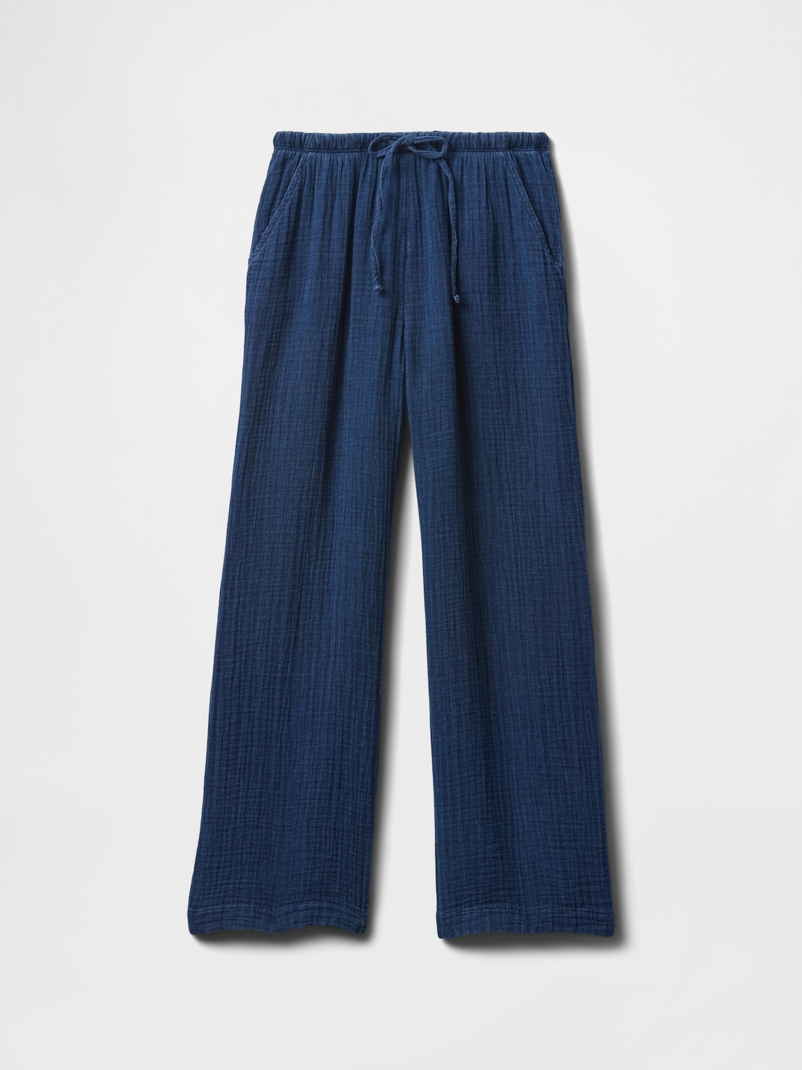 Kids Crinkle Gauze Denim Baggy Pants