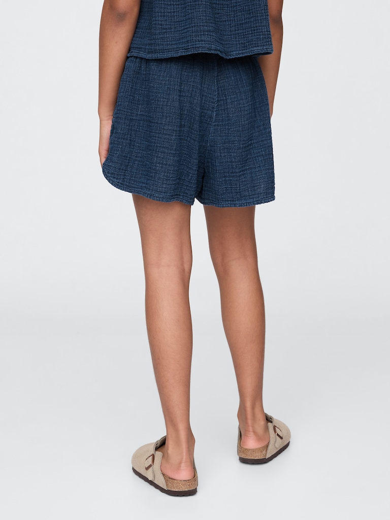 Kids Crinkle Gauze Denim Easy Shorts