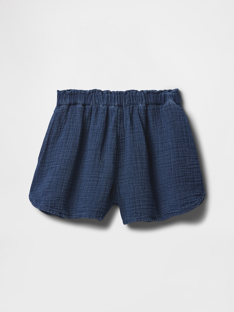Kids Crinkle Gauze Denim Easy Shorts