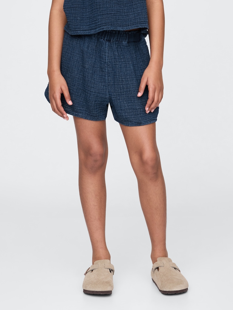 Kids Crinkle Gauze Denim Easy Shorts