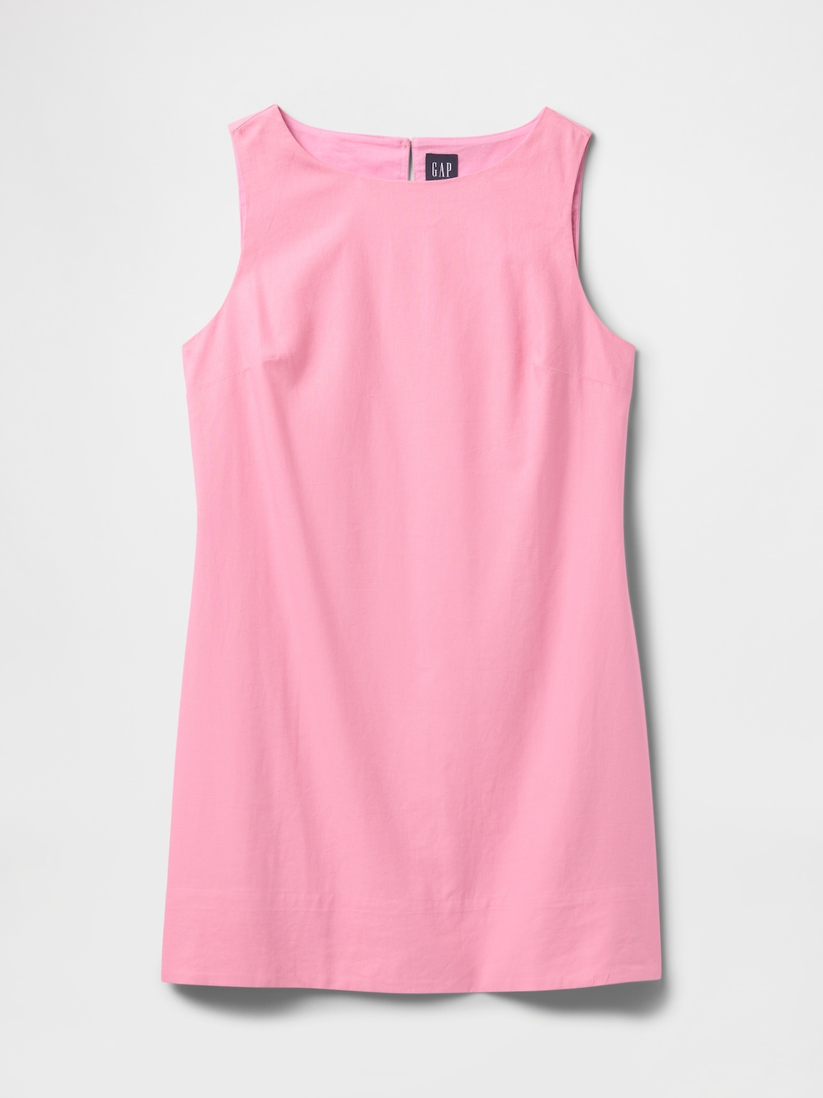 Linen-Blend Mini Shift Dress