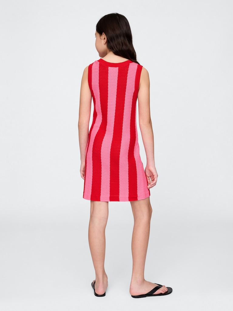 Kids Crochet Stripe Dress