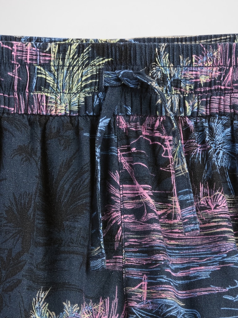 Kids Linen-Blend Pull-On Shorts