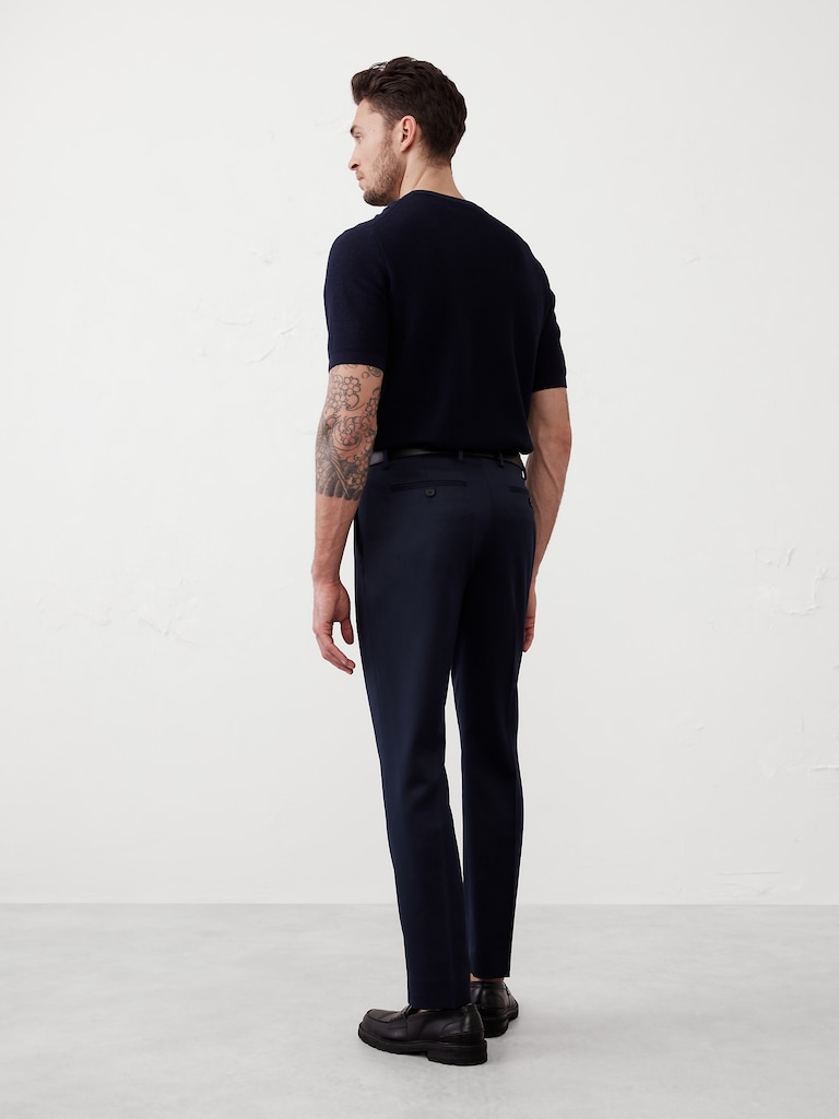 Tailored-Fit Satin Suit Trouser