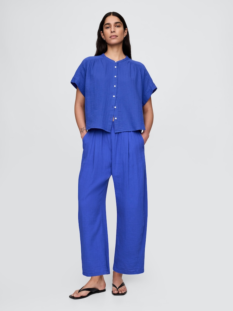 Cotton Gauze Dolman Shirt