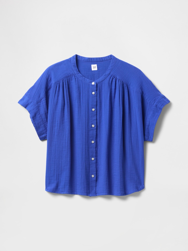 Cotton Gauze Dolman Shirt