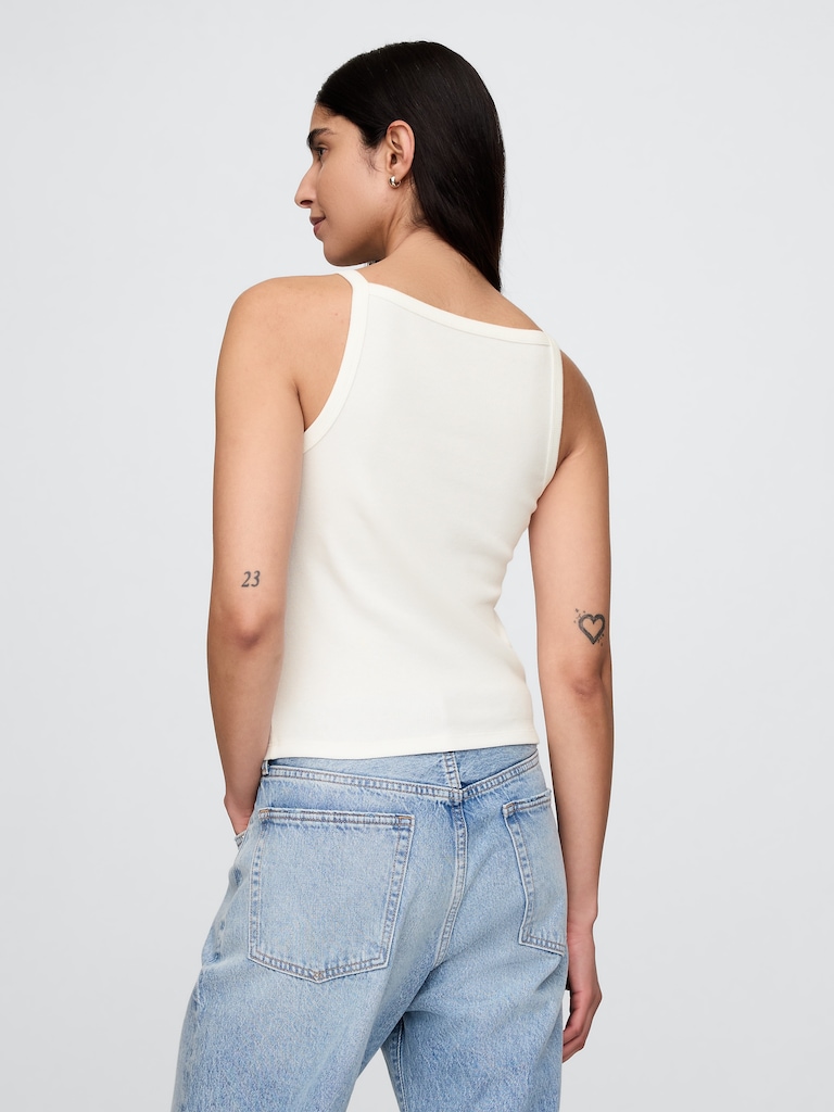Modern Apron-Neck Tank Top